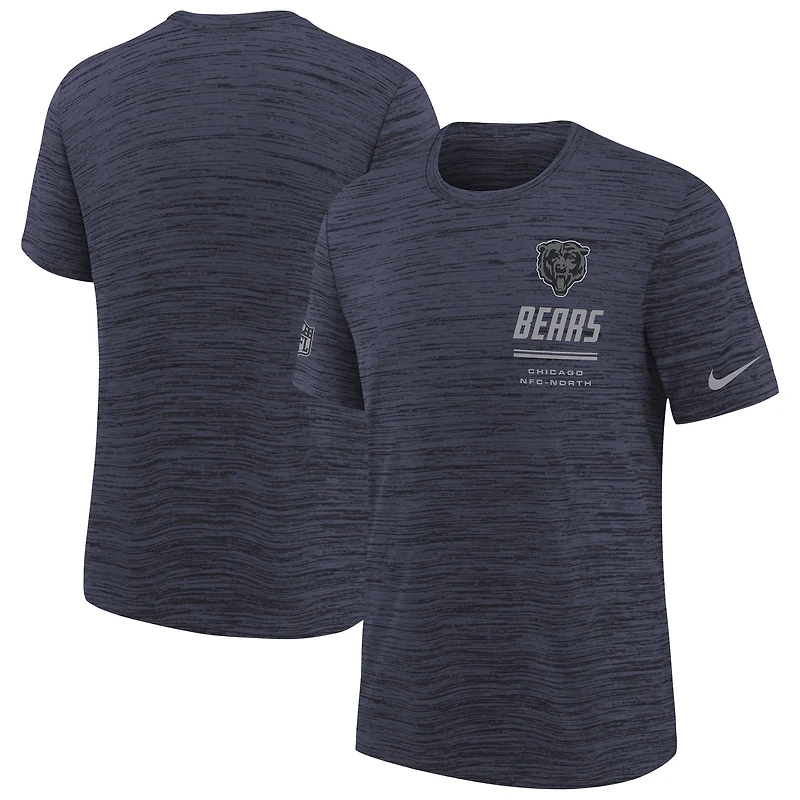 Youth Nike Navy Chicago Bears Sideline Velocity Dri-FIT T-Shirt