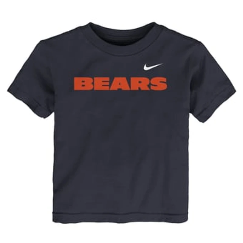Toddler Nike  Navy Chicago Bears Wordmark T-Shirt