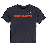Toddler Nike  Navy Chicago Bears Wordmark T-Shirt