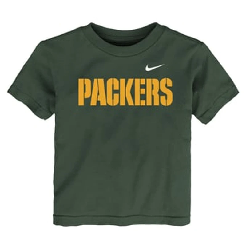 Toddler Nike Green Green Bay Packers Wordmark T-Shirt
