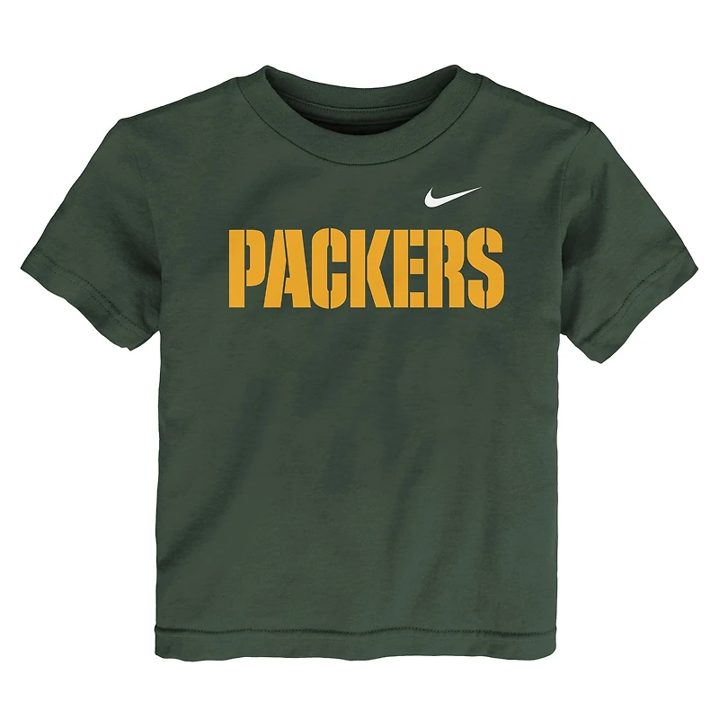 Toddler Nike Green Green Bay Packers Wordmark T-Shirt