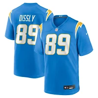 Men's Nike Will Dissly  Powder Blue Los Angeles Chargers Team Game Jersey