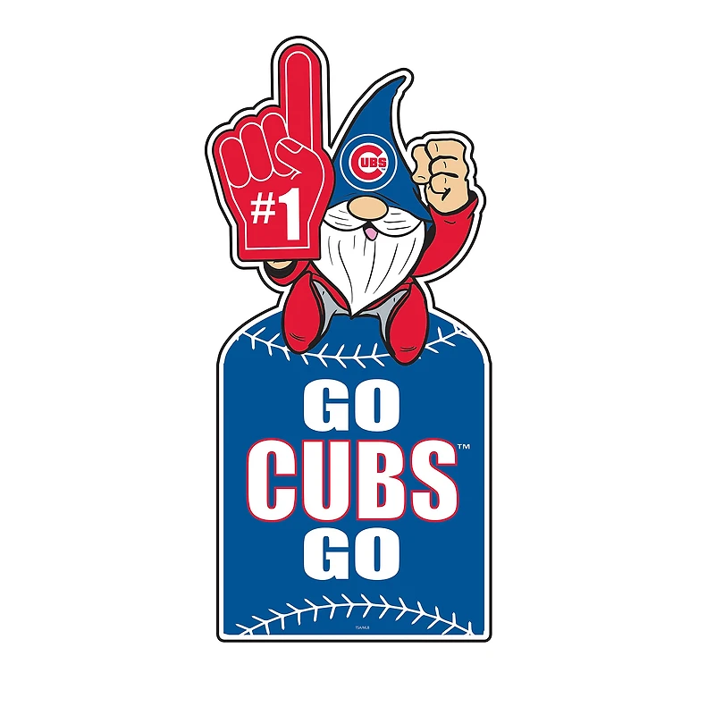 Chicago Cubs 30" Metal Gnome 3-in-1 Outdoor Yard Sign