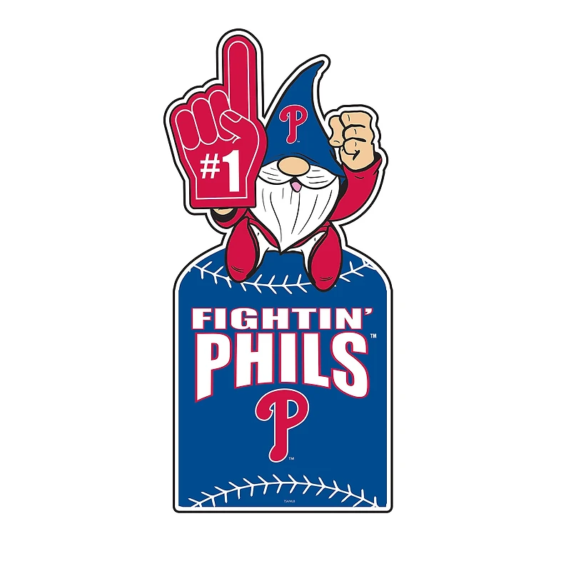 Philadelphia Phillies 30" Metal Gnome 3-in-1 Outdoor Yard Sign