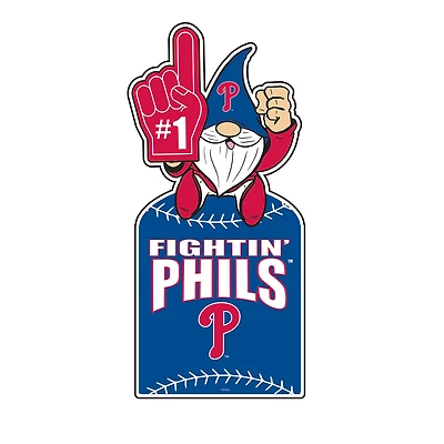 Philadelphia Phillies 30" Metal Gnome 3-in-1 Outdoor Yard Sign