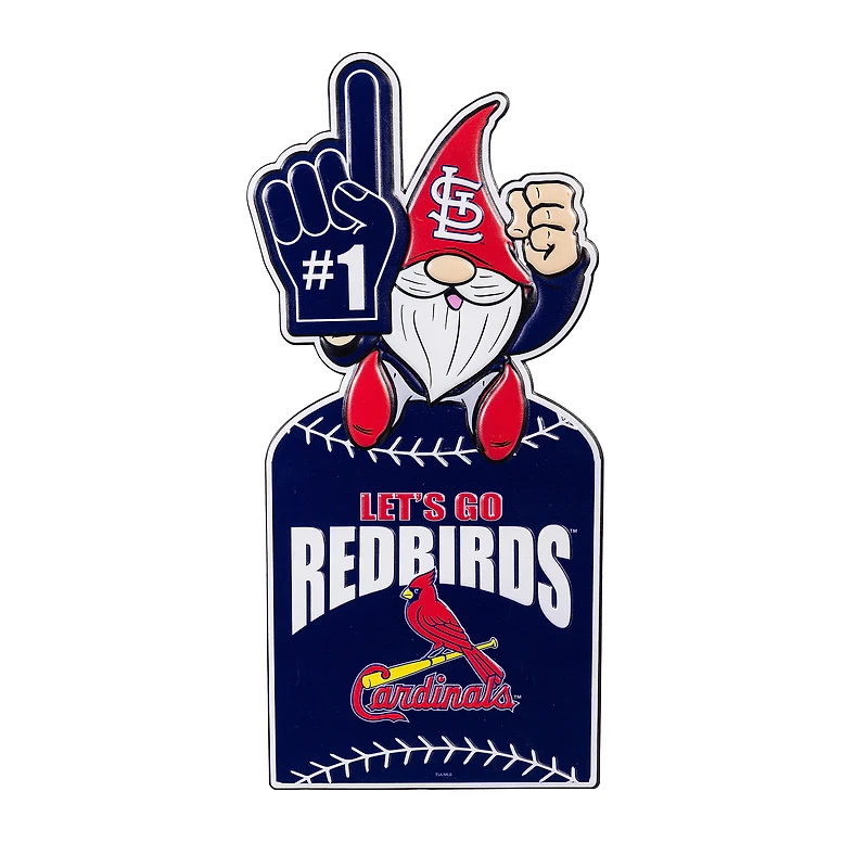 St. Louis Cardinals 30" Metal Gnome 3-in-1 Outdoor Yard Sign