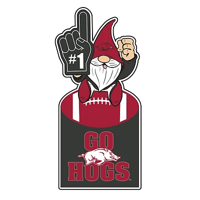 Arkansas Razorbacks 30" Metal Gnome 3-in-1 Outdoor Yard Sign