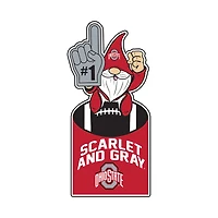 Ohio State Buckeyes 30" Metal Gnome 3-in-1 Outdoor Yard Sign