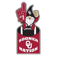 Oklahoma Sooners 30" Metal Gnome 3-in-1 Outdoor Yard Sign