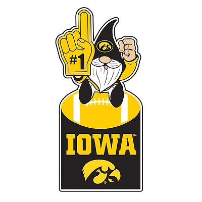 Iowa Hawkeyes 30" Metal Gnome 3-in-1 Outdoor Yard Sign