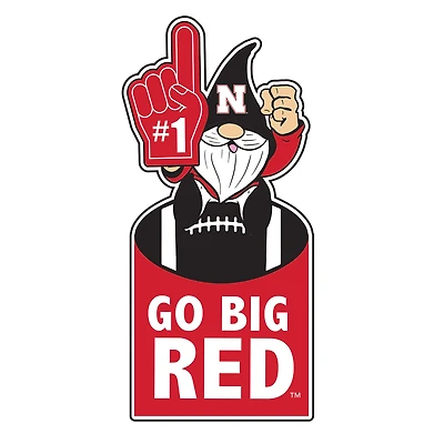 Nebraska Huskers 30" Metal Gnome 3-in-1 Outdoor Yard Sign