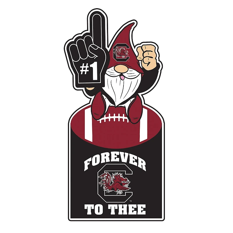 South Carolina Gamecocks 30" Metal Gnome 3-in-1 Outdoor Yard Sign