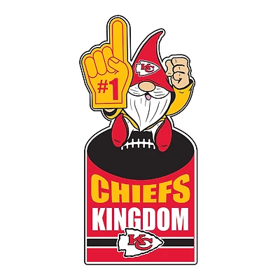 Kansas City Chiefs 30" Metal Gnome 3-in-1 Outdoor Yard Sign