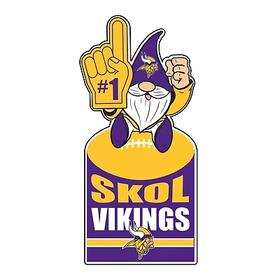 Minnesota Vikings 30" Metal Gnome 3-in-1 Outdoor Yard Sign