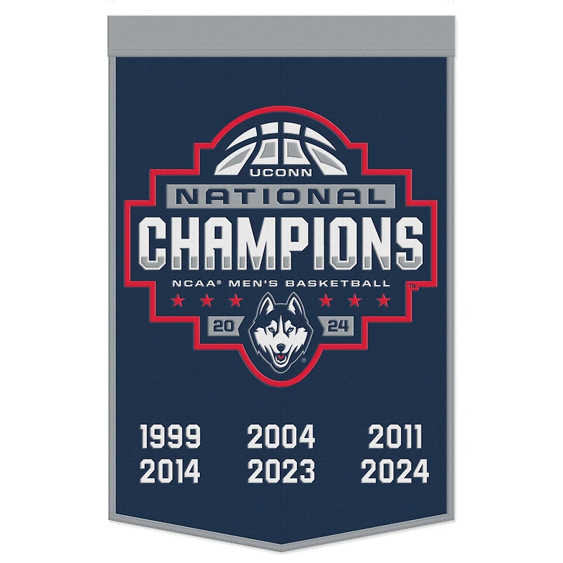 WinCraft UConn Huskies 24" x 38" Wool Championship Banner