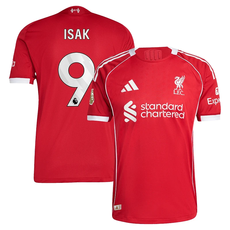 Men's adidas Alexander Isak Red Liverpool 2025/26 Home Authentic Player Jersey