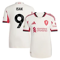 Men's adidas Alexander Isak White Liverpool 2025/26 Away Authentic Player Jersey