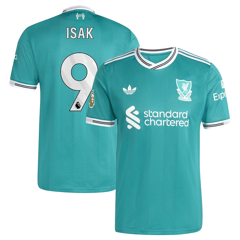 Men's adidas Alexander Isak Green Liverpool 2025/26 Third Authentic Player Jersey