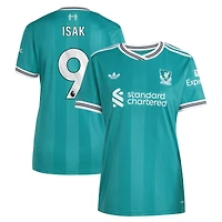 Women's adidas Alexander Isak Green Liverpool 2025/26 Third Replica Player Jersey