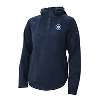 Women's Columbia Navy Seattle Mariners Half-Snap Pullover Hoodie
