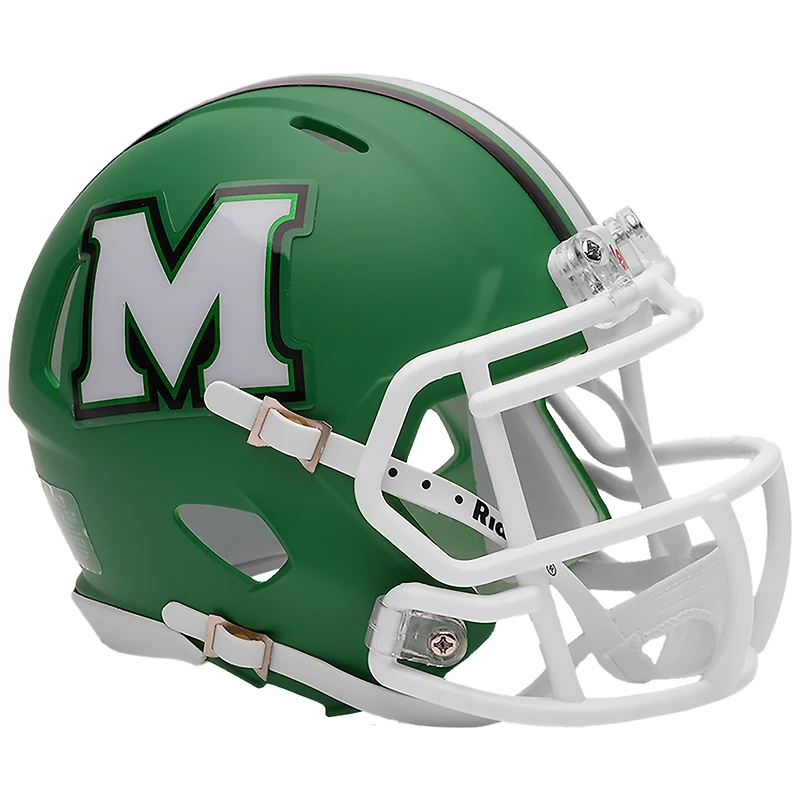 Marshall Thundering Herd Riddell Flat Green Speed Replica Mini Helmet