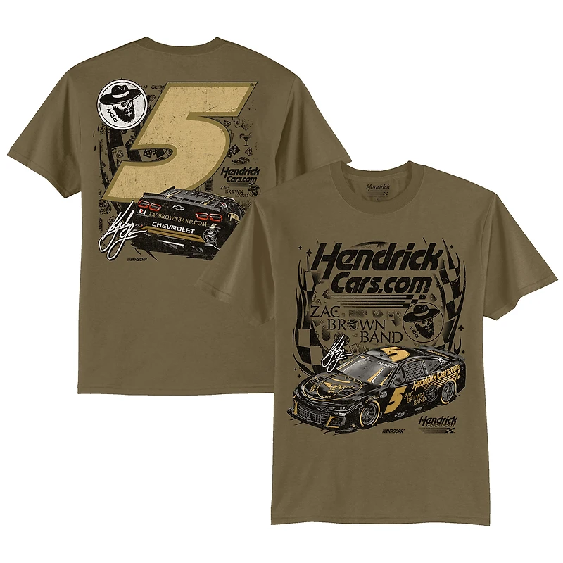 Men's Hendrick Motorsports Team Collection Olive Kyle Larson Cars.com/Zac Brown Band Car T-Shirt