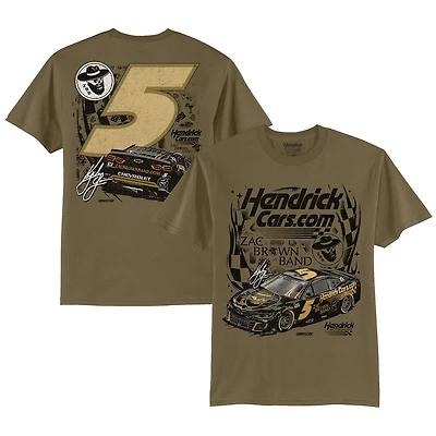 Men's Hendrick Motorsports Team Collection  Olive Kyle Larson Cars.com/Zac Brown Band Car T-Shirt