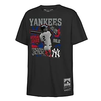 Youth Mitchell & Ness Derek Jeter Black New York Yankees Cooperstown Star Moment T-Shirt