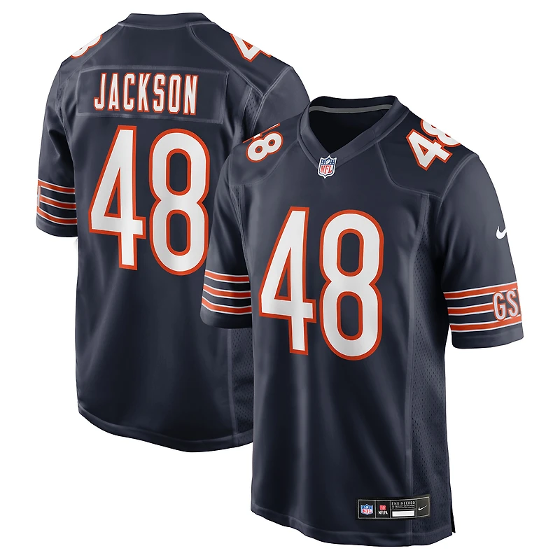 Men's Nike D'Marco Jackson  Navy Chicago Bears Team Game Jersey