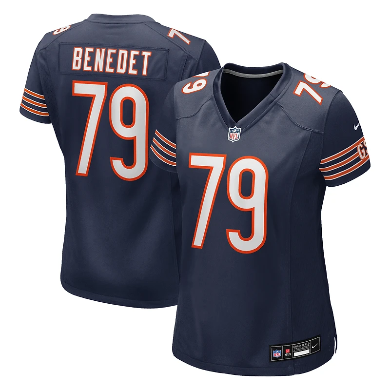 Women's Nike Theo Benedet Navy Chicago Bears Team Game Jersey