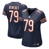 Women's Nike Theo Benedet  Navy Chicago Bears Team Game Jersey
