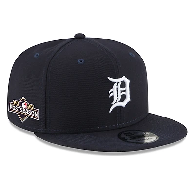 Men's New Era Navy Detroit Tigers 2025 MLB Postseason Side Patch 9FIFTY Snapback Hat