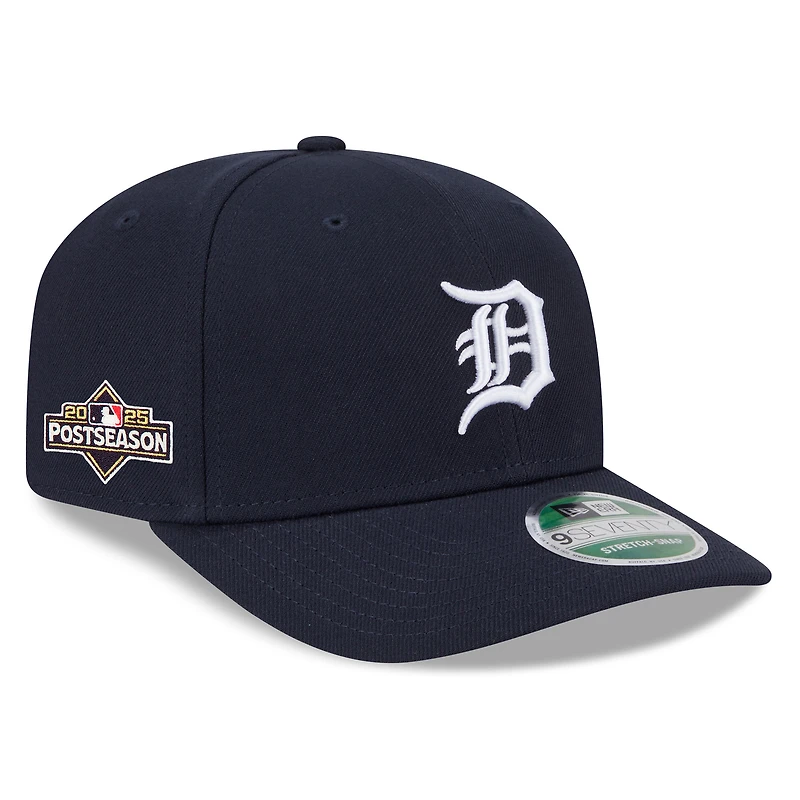 Men's New Era Navy Detroit Tigers 2025 MLB Postseason Side Patch 9SEVENTY Adjustable Hat