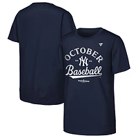 Youth Fanatics Navy New York Yankees 2025 MLB Postseason Locker Room T-Shirt