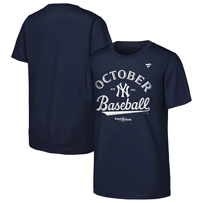 Youth Fanatics Navy New York Yankees 2025 MLB Postseason Locker Room T-Shirt