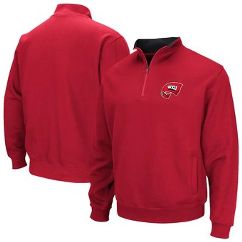 Men's Colosseum Red Western Kentucky Hilltoppers Tortugas Logo Quarter-Zip Jacket
