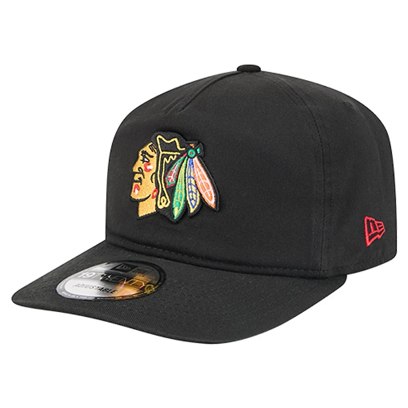 Men's New Era Black Chicago Blackhawks 19TWENTY Adjustable Hat