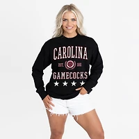 Women's Gameday Couture Black South Carolina Gamecocks Oversized Everyday Star Long Sleeve T-Shirt