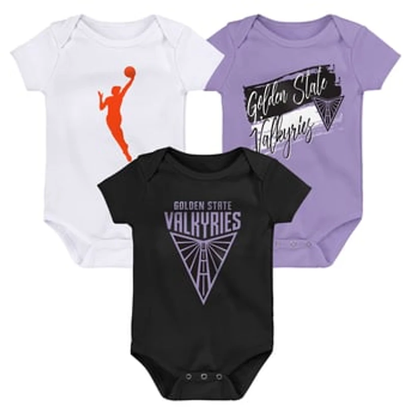 Newborn Outerstuff Golden State Valkyries Destiny 3-Piece Creeper Set