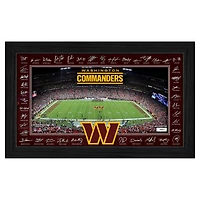 Highland Mint Washington Commanders 12" x 20" 2025 Signature Gridiron Panoramic Framed Photo