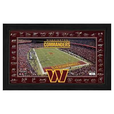 Highland Mint Washington Commanders 12" x 20" 2025 Signature Gridiron Panoramic Framed Photo