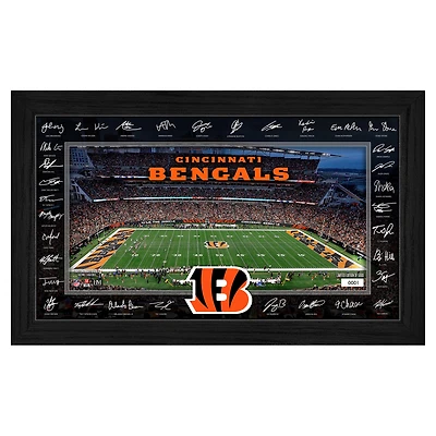 Highland Mint Cincinnati Bengals 12" x 20" 2025 Signature Gridiron Panoramic Framed Photo