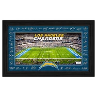 Highland Mint Los Angeles Chargers 12" x 20" 2025 Signature Gridiron Panoramic Framed Photo