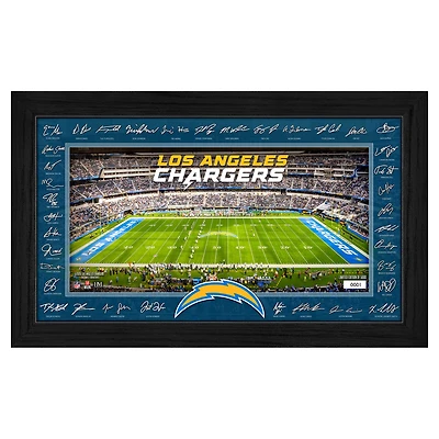 Highland Mint Los Angeles Chargers 12" x 20" 2025 Signature Gridiron Panoramic Framed Photo