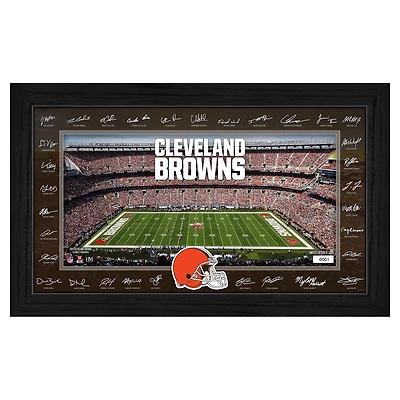 Highland Mint Cleveland Browns 12" x 20" 2025 Signature Gridiron Panoramic Framed Photo