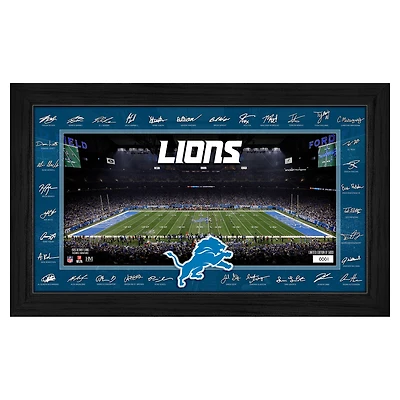 Highland Mint Detroit Lions 12" x 20" 2025 Signature Gridiron Panoramic Framed Photo