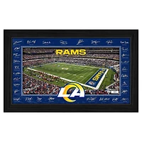 Highland Mint Los Angeles Rams 12" x 20" 2025 Signature Gridiron Panoramic Framed Photo