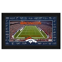 Highland Mint Denver Broncos 12" x 20" 2025 Signature Gridiron Panoramic Framed Photo