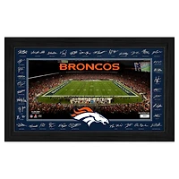 Highland Mint Denver Broncos 12" x 20" 2025 Signature Gridiron Panoramic Framed Photo