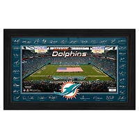 Highland Mint Miami Dolphins 12" x 20" 2025 Signature Gridiron Panoramic Framed Photo